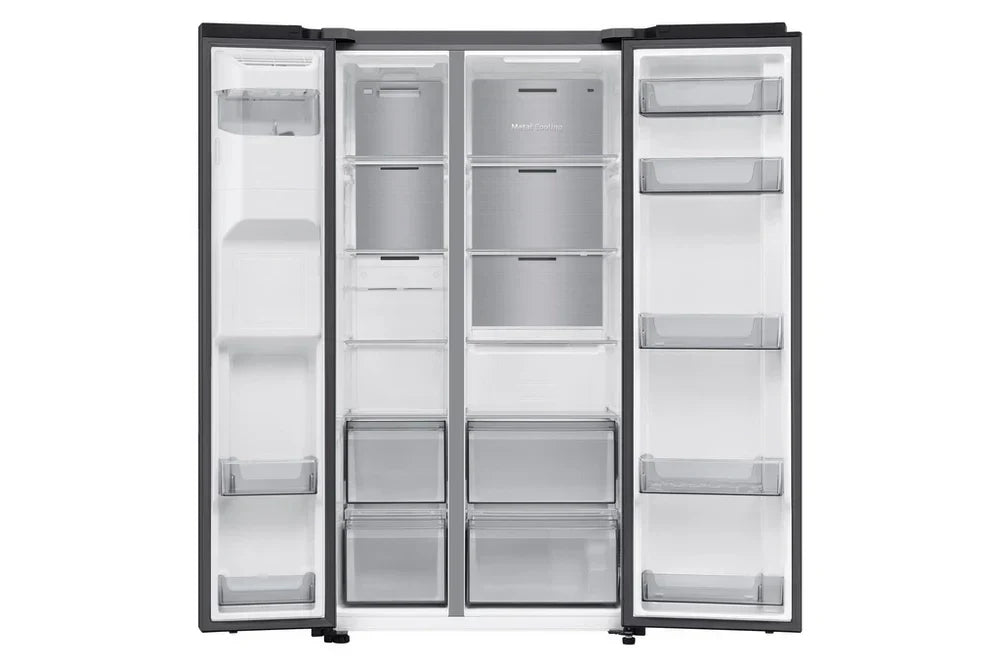 Samsung RS70F64KEFEU Series 6 Bespoke AI 91cm Side by Side American Style Fridge Freezer in Black