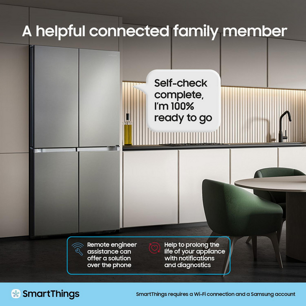 Samsung Series 9 RS90F64EETEU Bespoke AI Home 621L Total No Frost American Fridge Freezer Silver