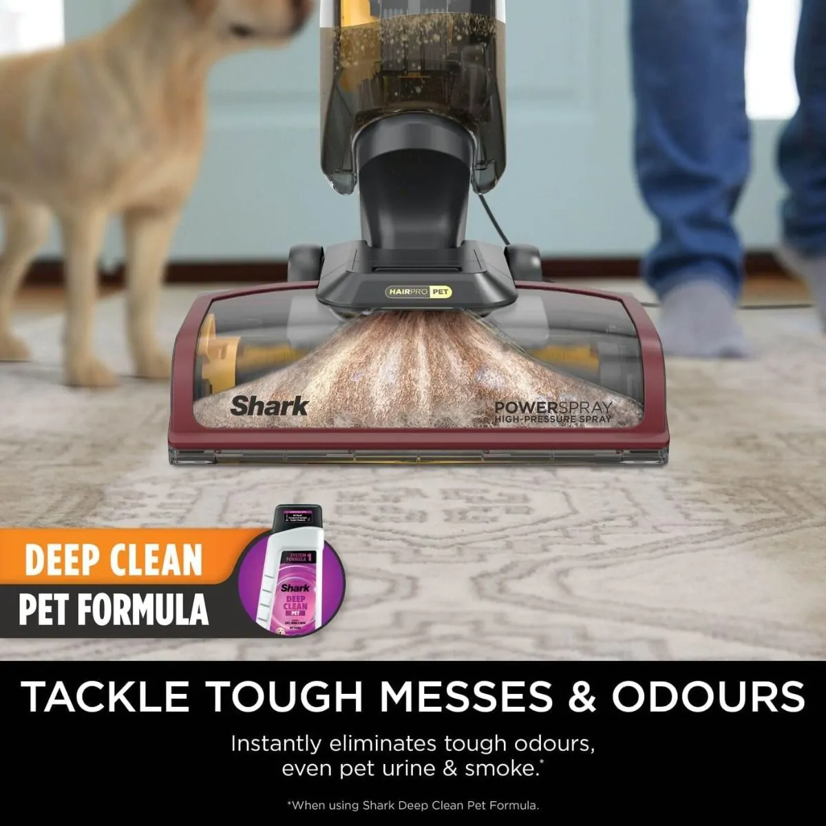 Shark CarpetXpert HairPro Pet Deep Carpet Cleaner EX220UK Grey Burgundy