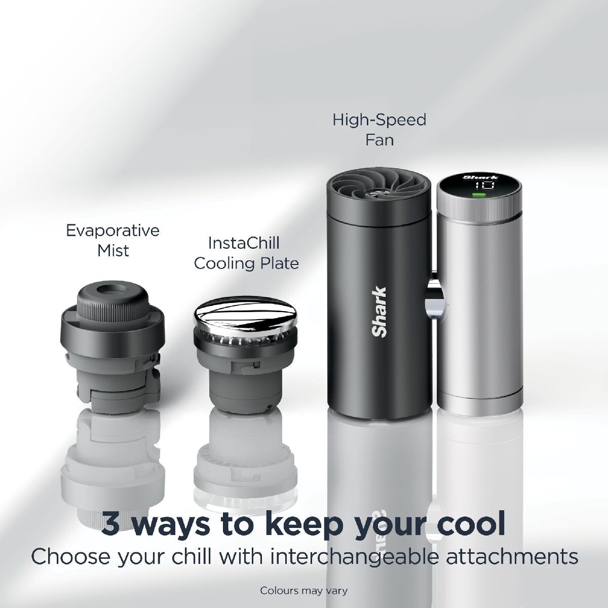 Shark ChillPill 3-in-1 Fan, Mist & InstaChill System – Glacier FA022UKBL