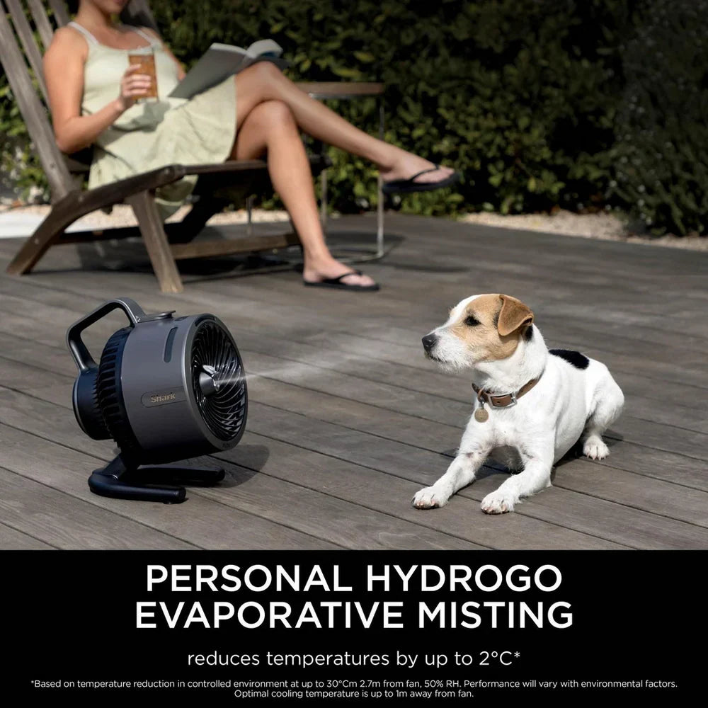 Shark FA050UK FlexBreeze HydroGo Misting Fan - Charcoal