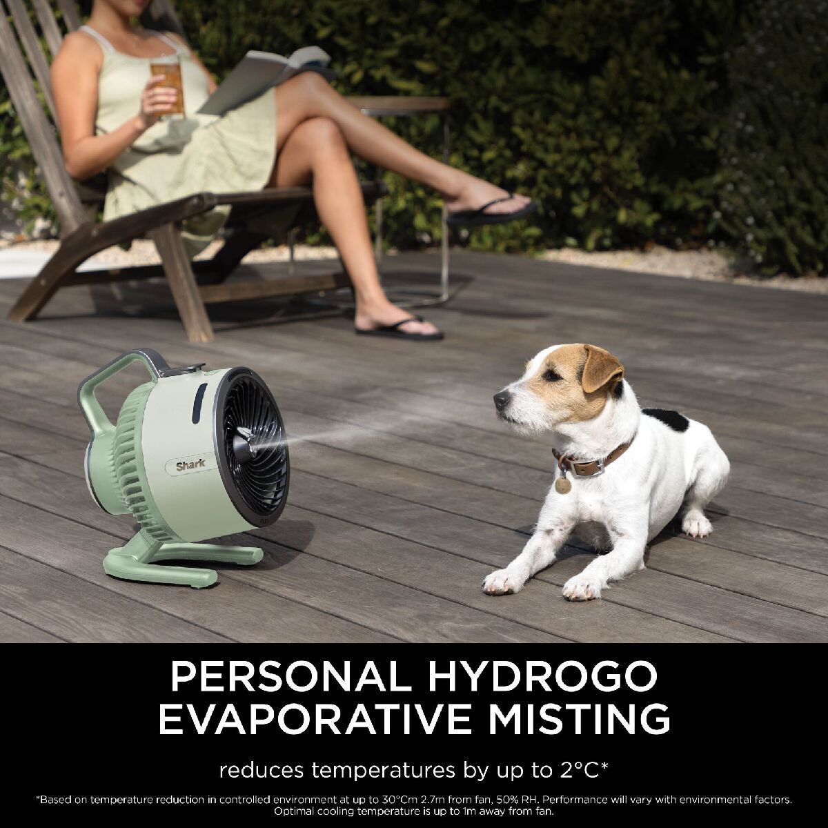 Shark FA050UKGN FlexBreeze HydroGo Misting Fan Mint Green