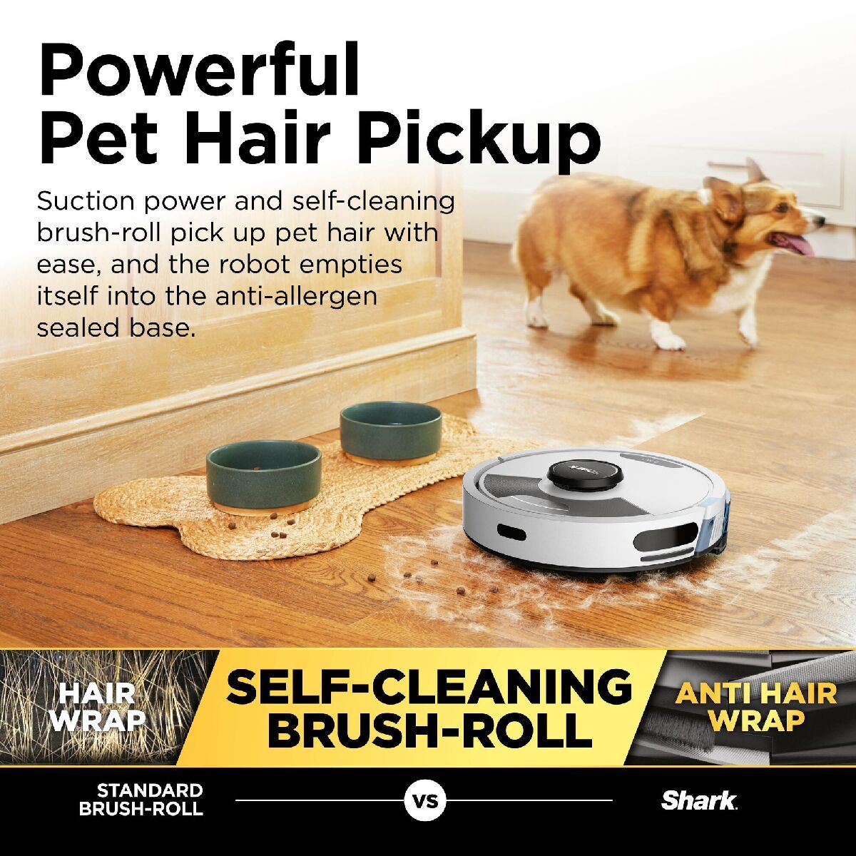 Shark RV2620WAUKWH Matrix Plus Self Empty Robot Vacuum & Mop 110 Minutes Run Time White Silver