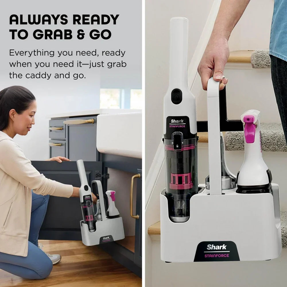 Shark StainForce Cordless Stain-Destroying Spot Cleaner HX100UKT - White