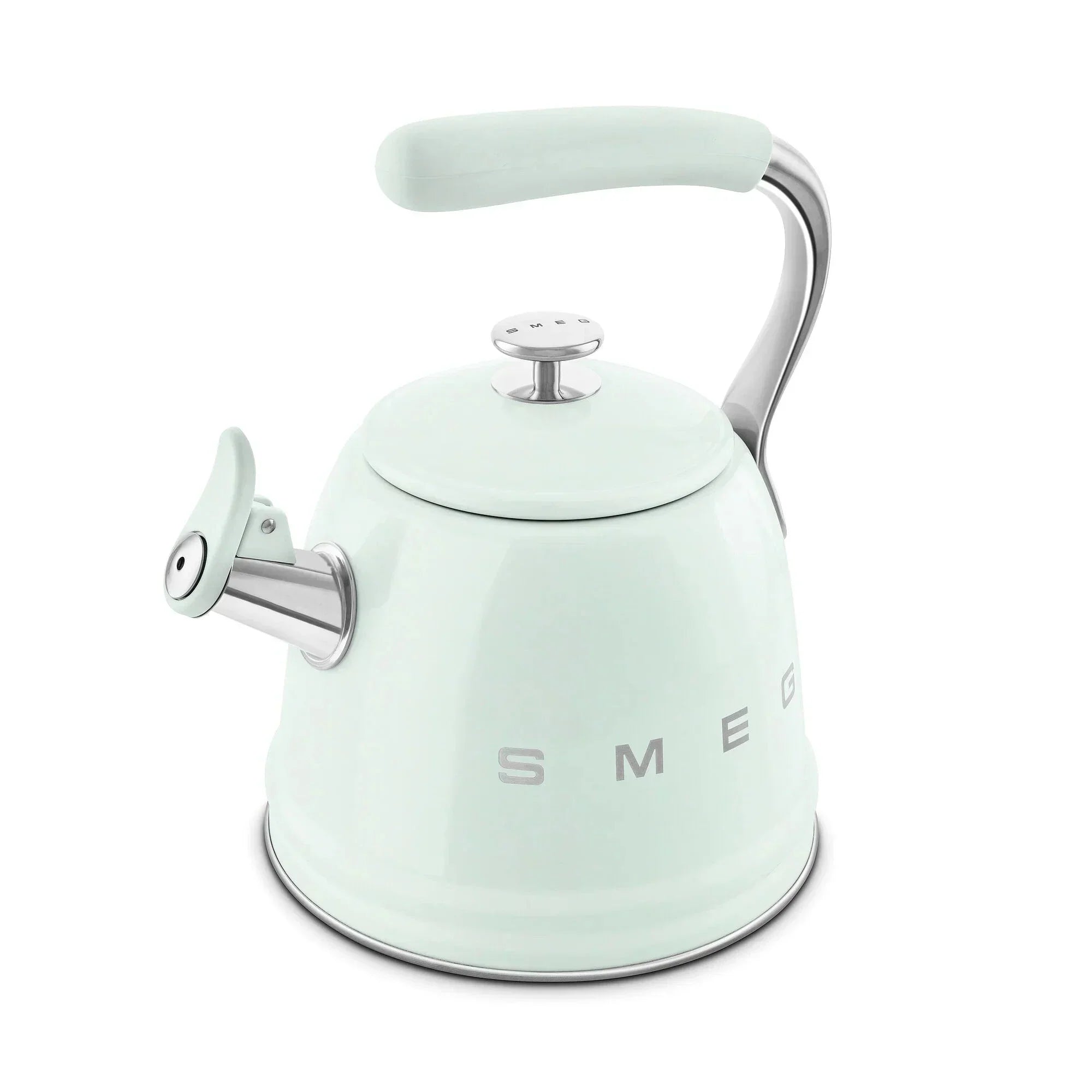 Smeg WKF01PG Retro 50s Style Whistling Hob Kettle Pastel Green