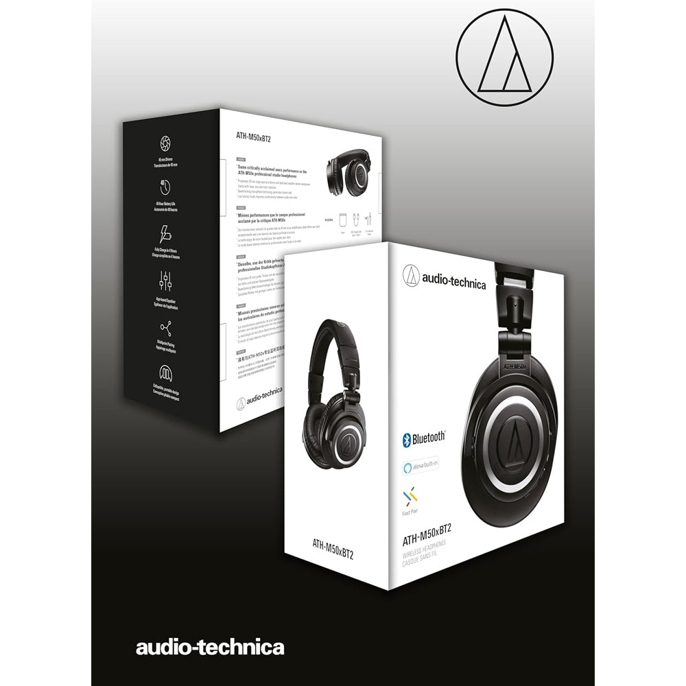 Sony PS-LX3BT Wireless Bluetooth Turntable with Audio Technica ATHM50xBT2 Wireless Over-Ear Headphones