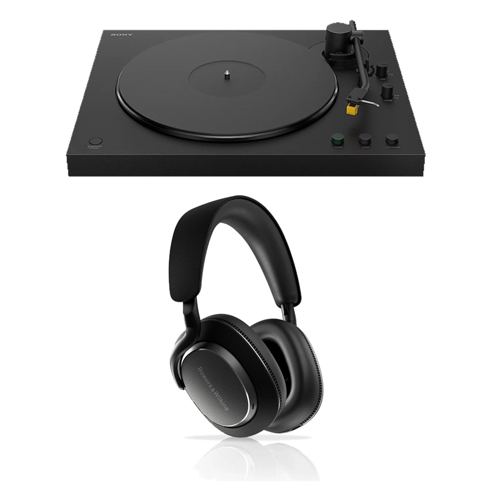 Sony PS-LX5BT Wireless Bluetooth Turntable with Bowers & Wilkins PX7 S3 Wireless Over-Ear Headphones