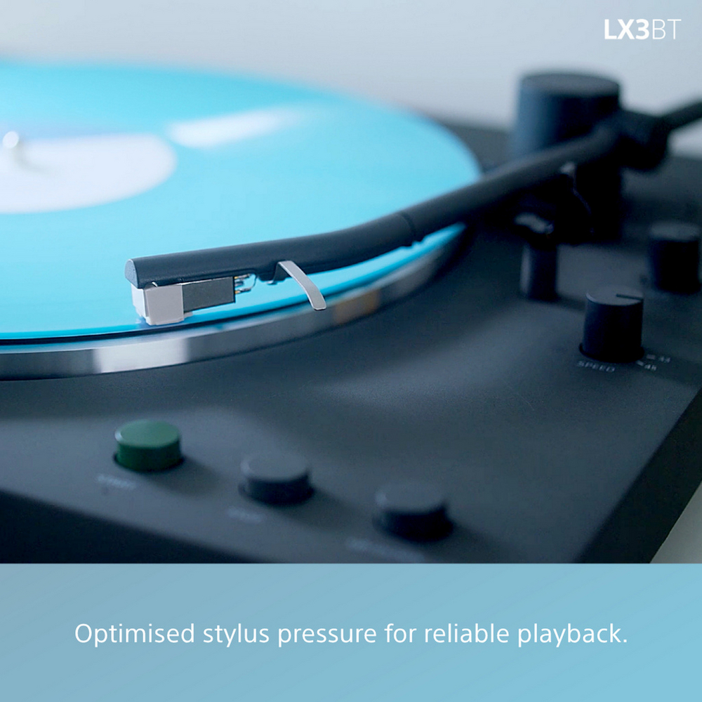 Sony PSLX3BT.CEK Belt Drive Wireless Bluetooth Turntable with Auto Playback Dark Grey