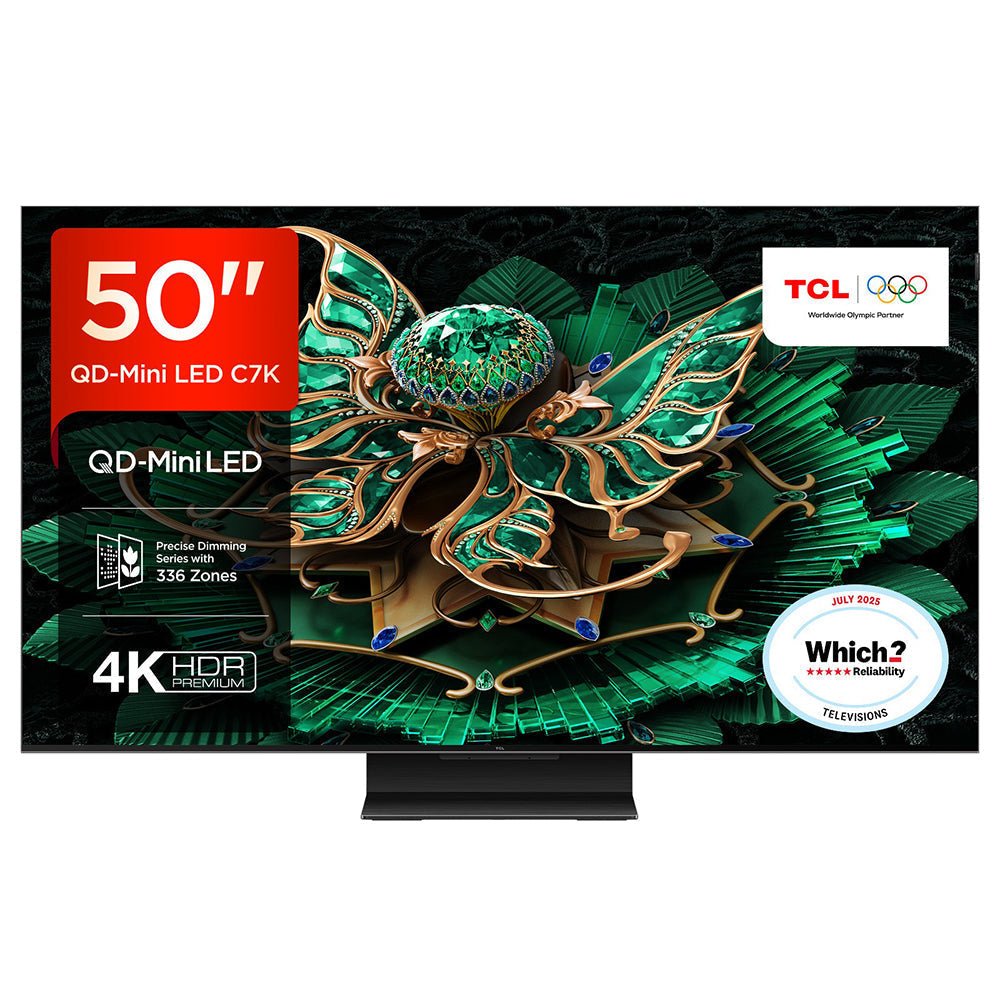 TCL 50C7K-UK 50 Inch Premium 4K QD-Mini LED UHD HDR Smart Google TV