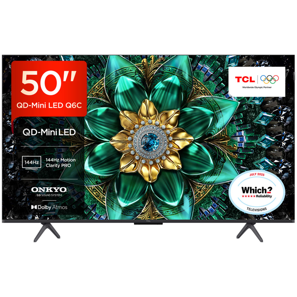 TCL 50Q6C-UK 50 Inch Q6C 4K Ultra HD HDR QD-Mini LED Smart Google TV