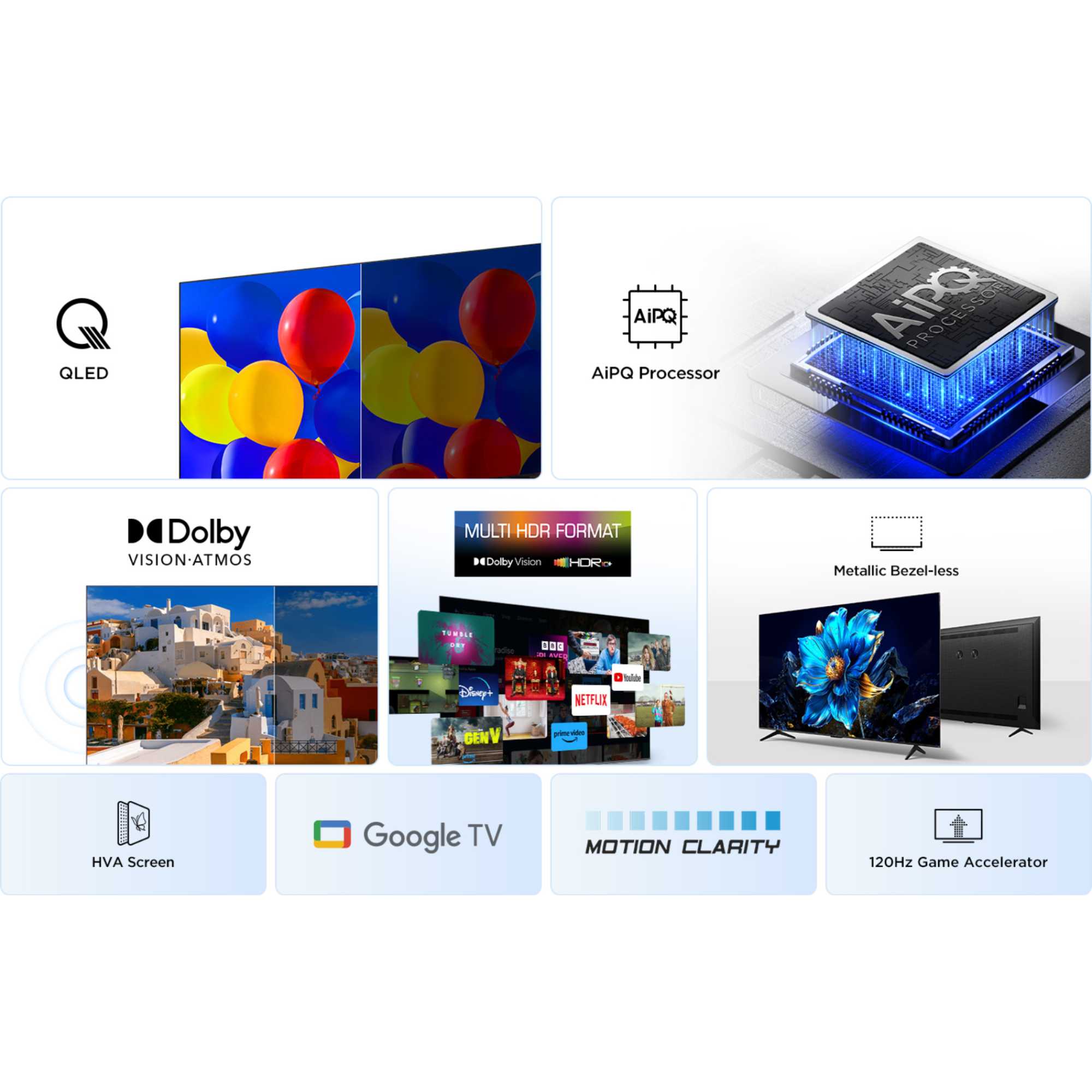 TCL 65P7K-UK 65 Inch P7K 4K QLED Ultra HD HDR Direct LED Smart Google TV