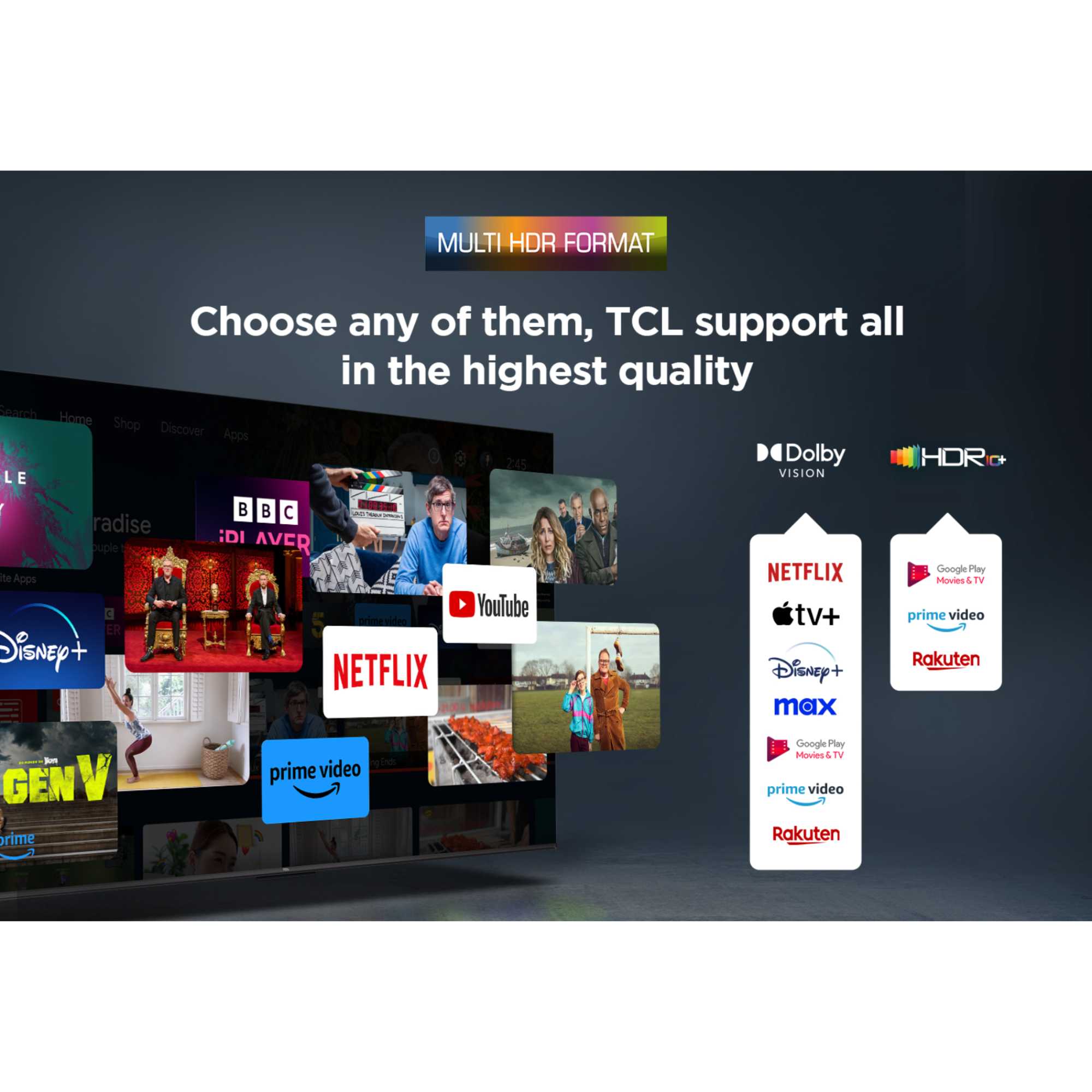 TCL 75P7K-UK 75 Inch P7K 4K QLED Ultra HD HDR Direct LED Smart Google TV
