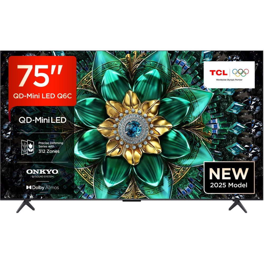 TCL 75Q6C-UK 75 Inch Q6C 4K Ultra HD HDR QD-Mini LED Smart Google TV