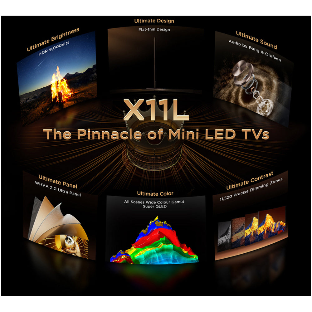 TCL 75X11L-UK 75 Inch X11L 4K Ultra HD HDR SQD Mini LED Smart Google TV 2026