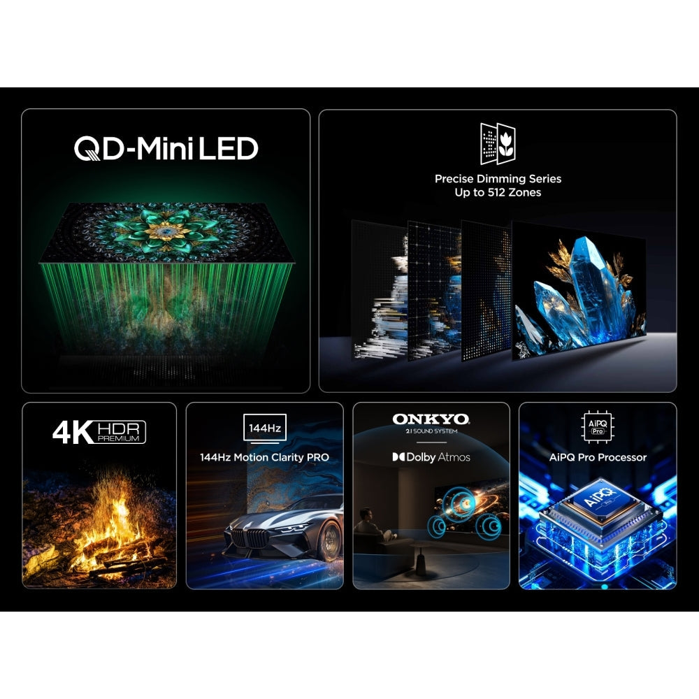 TCL 85Q6C-UK 85 Inch Q6C 4K Ultra HD HDR QD-Mini LED Smart Google TV