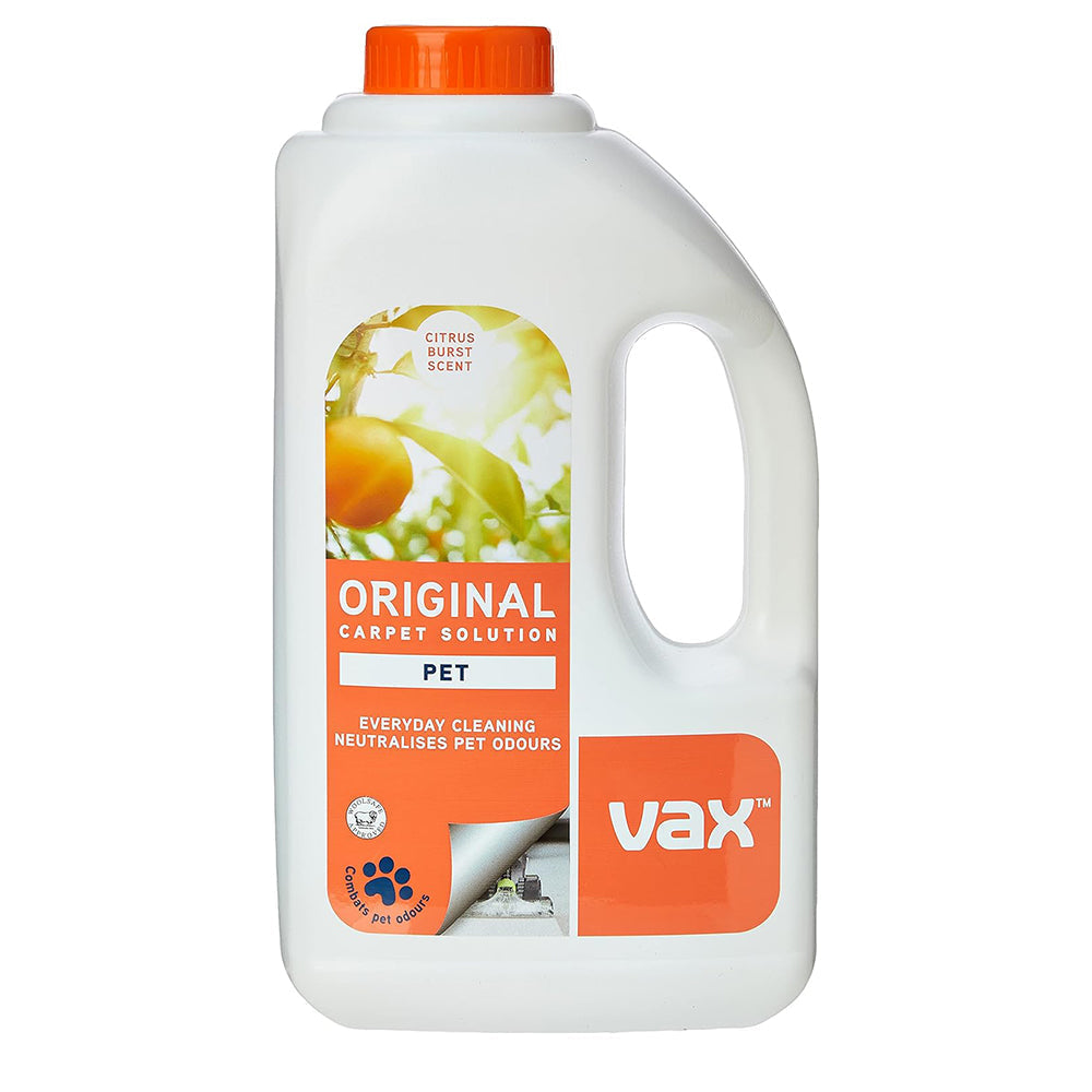 Vax Original Pet Carpet Cleaning Solution 1.5L Citrus Burst Scent - White 1-9-142054
