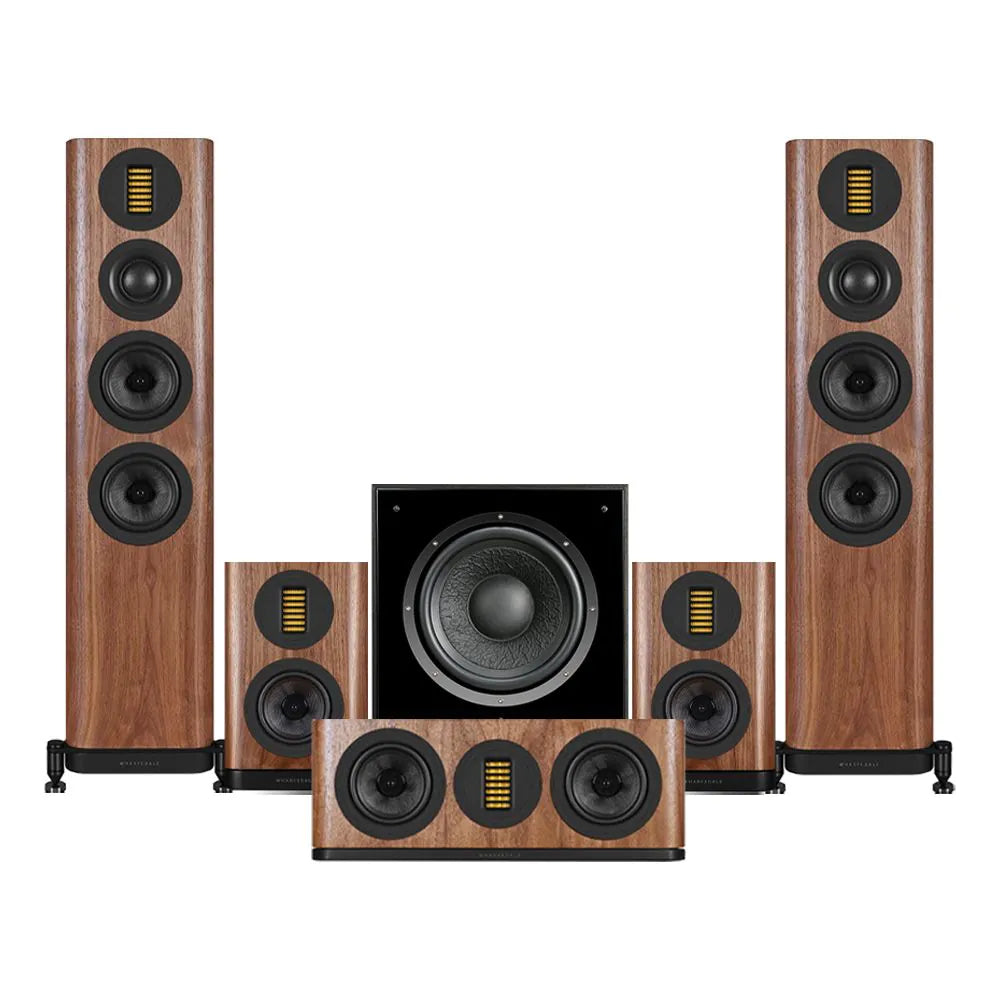 Wharfedale EVO 5.3 HCP 5.1 Surround Sound Home Cinema Speakers Package Walnut