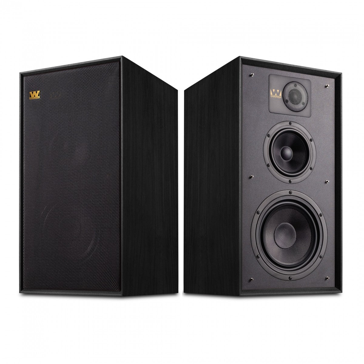 Wharfedale Linton Heritage Standmount Bookshelf Speakers Pair - Black Oak