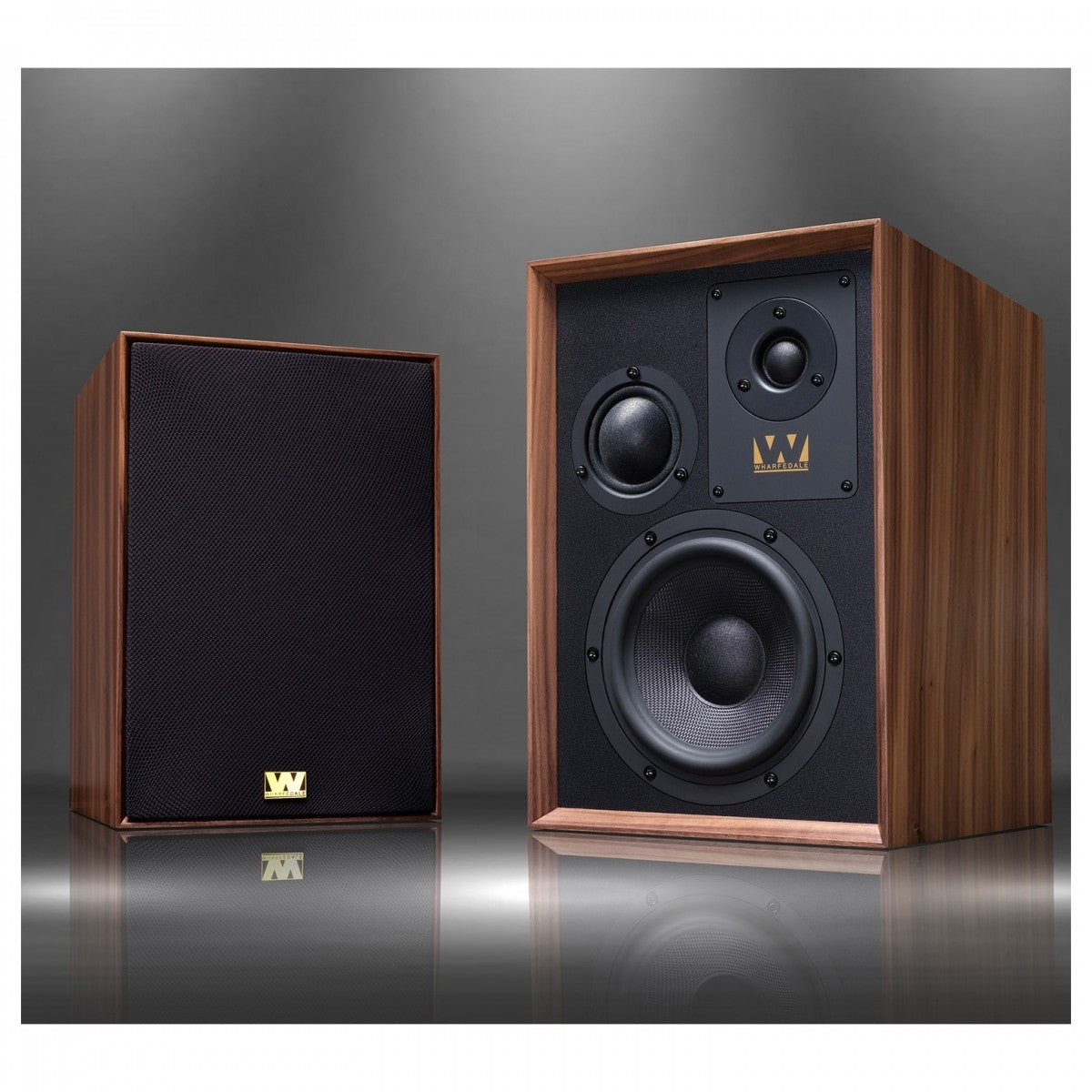 Wharfedale Super Denton Heritage Standmount Bookshelf Speakers Pair - Walnut
