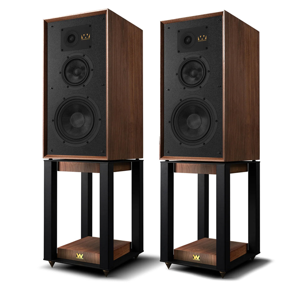 Wharfedale Super Linton Heritage Standmount Speakers with Matching Stands - Walnut