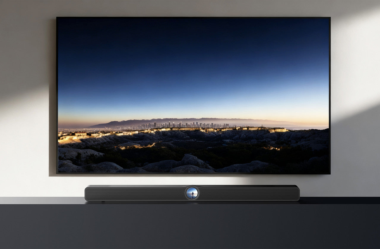 WiiM Bar 3.0.2 Dolby Atmos and DTS:X Soundbar with Touchscreen Display - Gloss Black