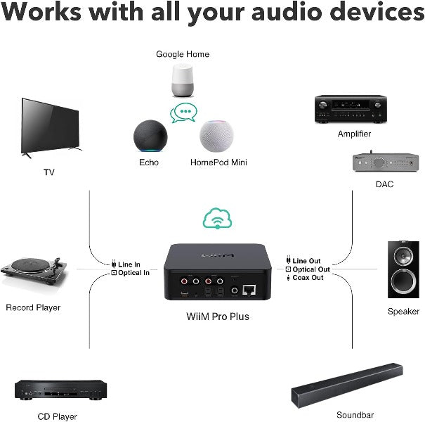 WiiM Pro Plus Audiophile Grade Multi-Room Music Streamer
