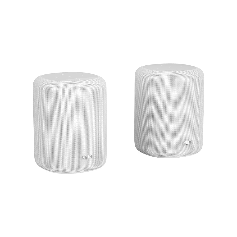 WiiM Sound Lite Wireless Multiroom Smart Speaker Twin Pack - White