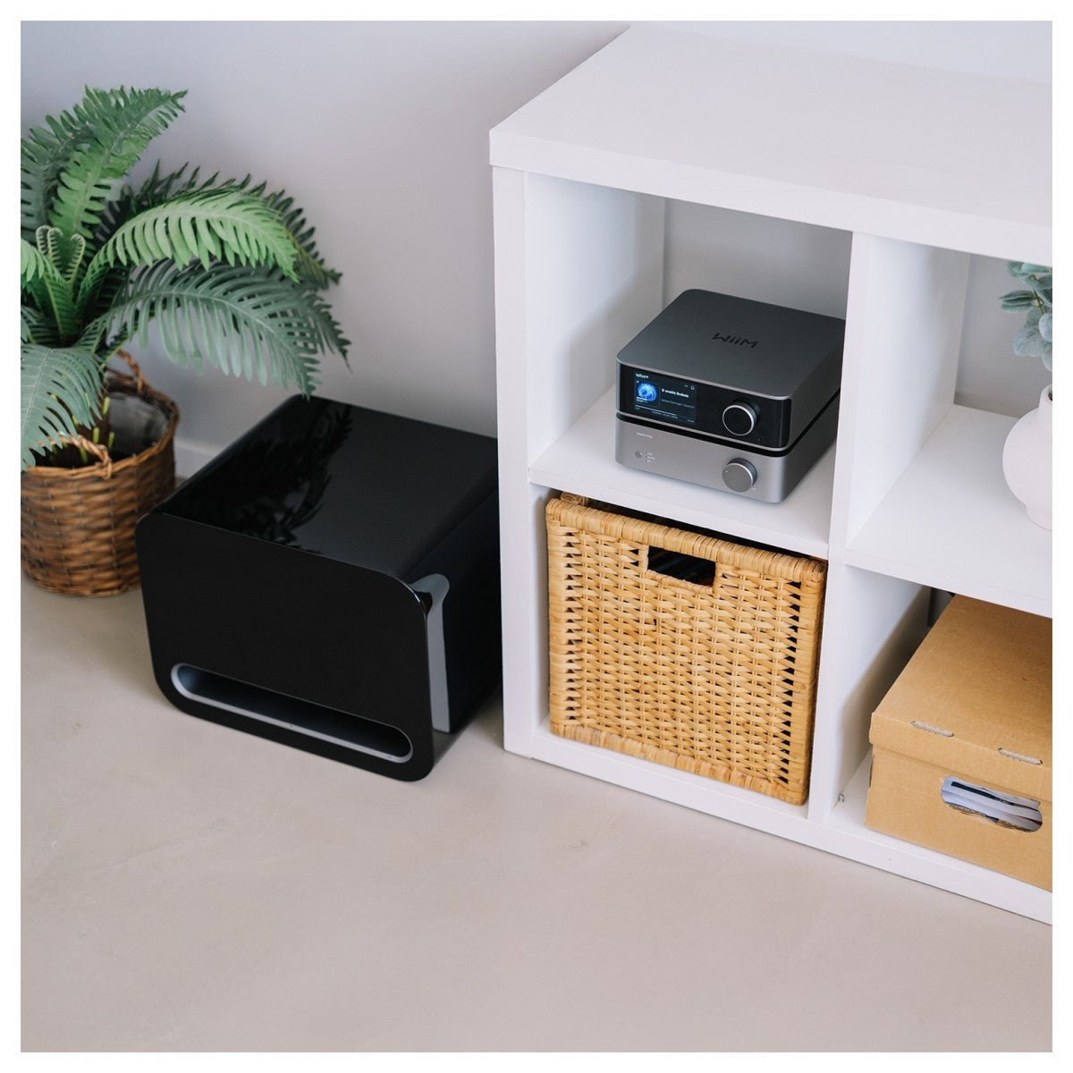 WiiM Sub Pro 8 Inch 250W Wireless Smart Subwoofer with Wi-Fi & Bluetooth - Black