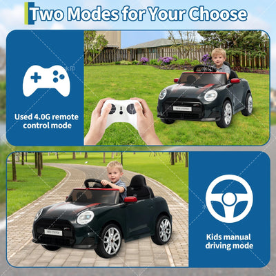 Garvee 12V BMW Mini Cooper Licensed Electric Ride-on Car for Kid, Powered by 4.5Ah Battery, Includes Positive Energy Charger, Wheels, Remote Control with Factory-Paired Code