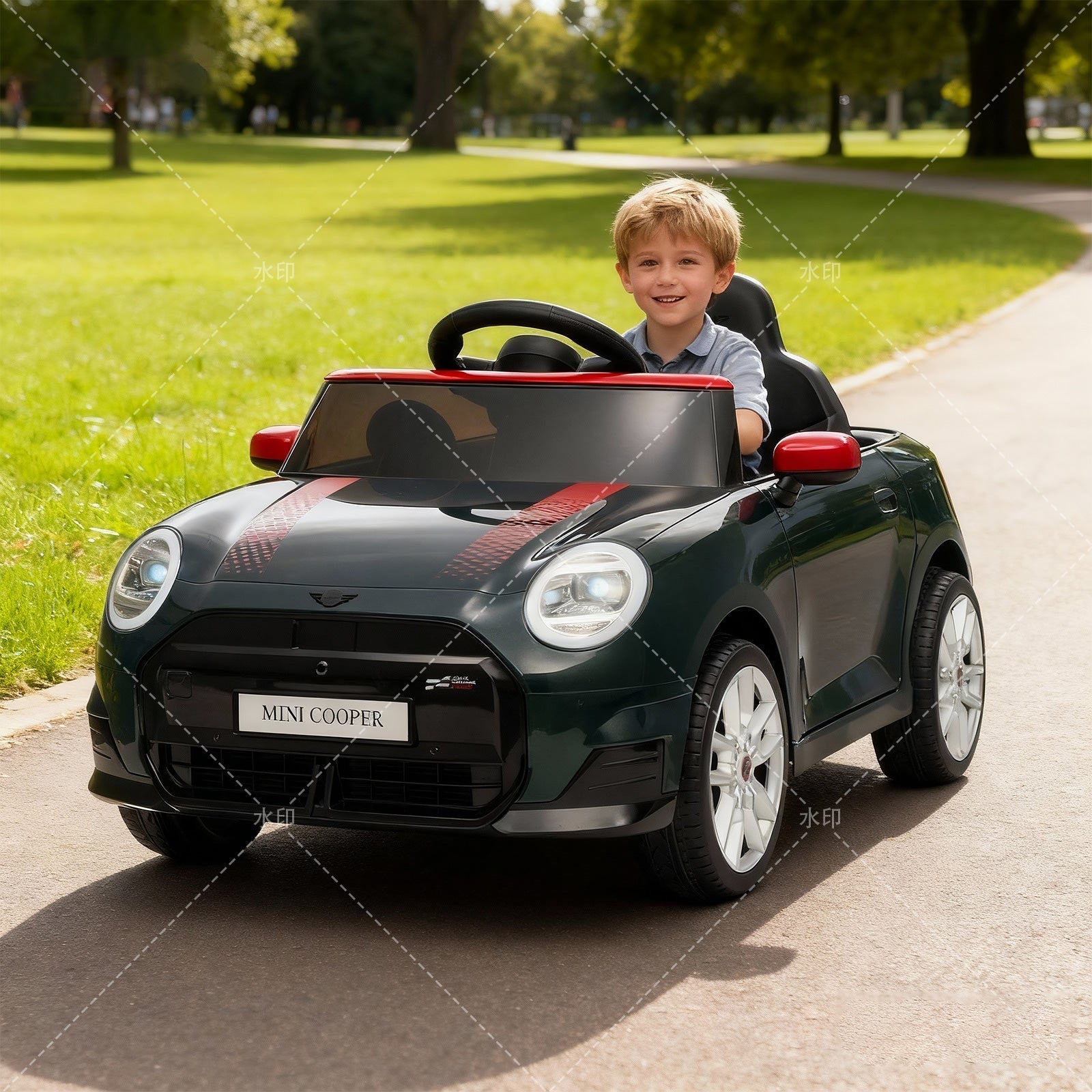 Garvee 12V BMW Mini Cooper Licensed Electric Ride-on Car for Kid, Powered by 4.5Ah Battery, Includes Positive Energy Charger, Wheels, Remote Control with Factory-Paired Code