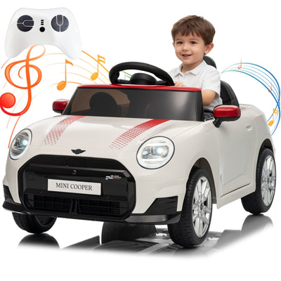 Garvee 12V BMW Mini Cooper Licensed Electric Ride-on Car for Kid, Powered by 4.5Ah Battery, Includes Positive Energy Charger, Wheels, Remote Control with Factory-Paired Code