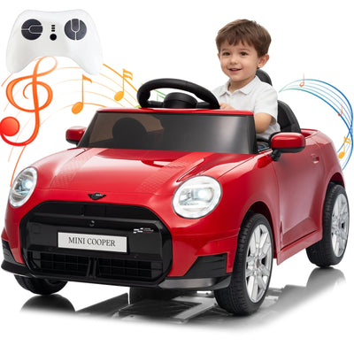 Garvee 12V BMW Mini Cooper Licensed Electric Ride-on Car for Kid, Powered by 4.5Ah Battery, Includes Positive Energy Charger, Wheels, Remote Control with Factory-Paired Code