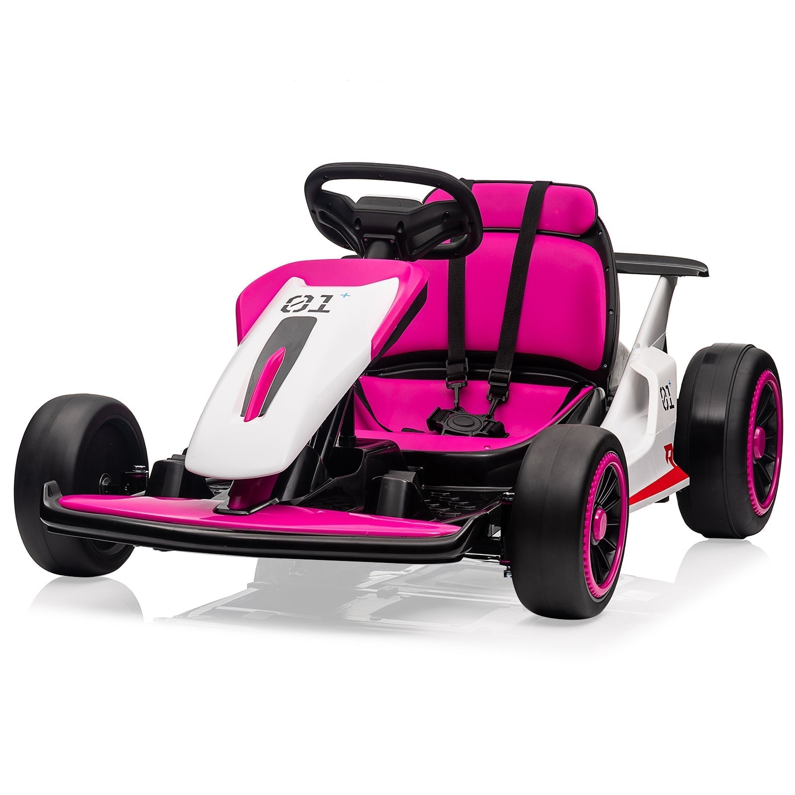 Garvee Ride - G Series: 6+,24V Drift Kart with 2X200W Strong Motor, 7AH Big Battery, Electric Pedals, Electric Go Kart Outdoor Race Toy - Pink