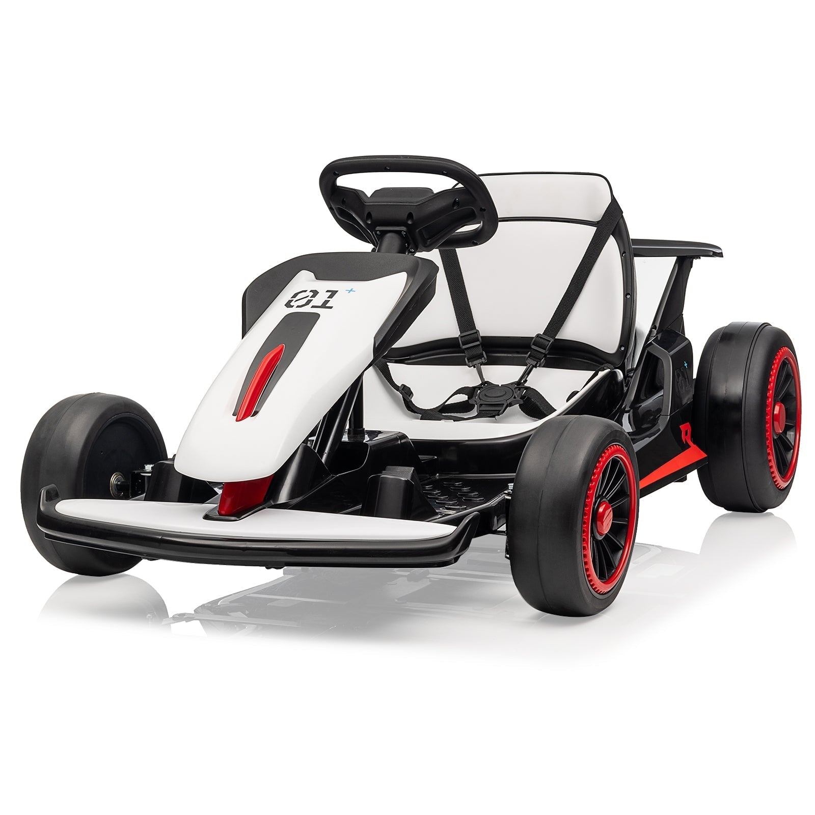 Garvee Ride - G Series: 6+,24V Drift Kart with 2X200W Strong Motor, 7AH Big Battery, Electric Pedals, Electric Go Kart Outdoor Race Toy - White