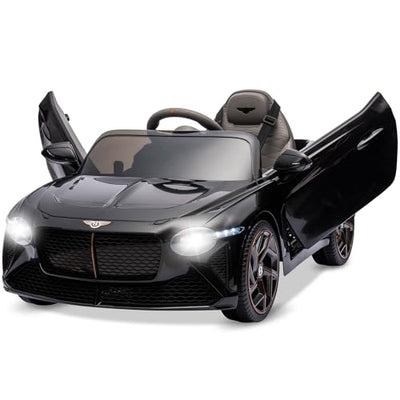 Garvee Kids Ride On Car, Licensed Bentley Bacalar 12V Electric Vehicles w/Parent Remote Control, Scissor Door, Suspension, 3 Speeds, LED Lights, Horn, Battery Powered Ride on Toy for Boys Girls - Black