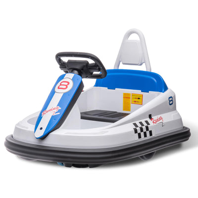 Garvee Ride - B Series: 6V Electric Ride On Toys for Kids 1.5-6 Years Old, Steering Wheel, 360 Degree Spin, 2-Speeds, Lights, Music & Horn, Safety Belts, Best for Birthday - White