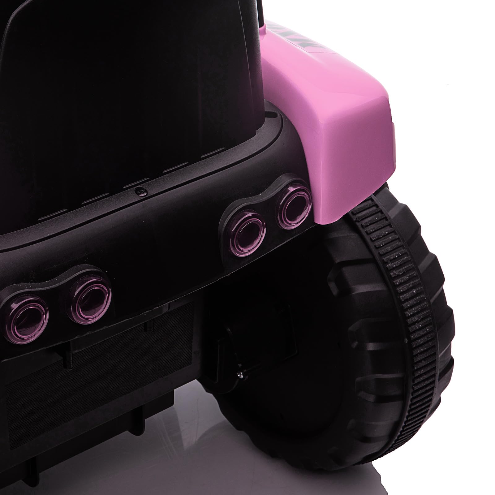 Garvee 12V Kids Ride on Excavator with Parental Remote Control, Electric Powered Construction Vehicle for Toddler with Bucket,Headlights,Horn,Gear Shift,Music for 3-6 Years(EVA Tires) - Pink