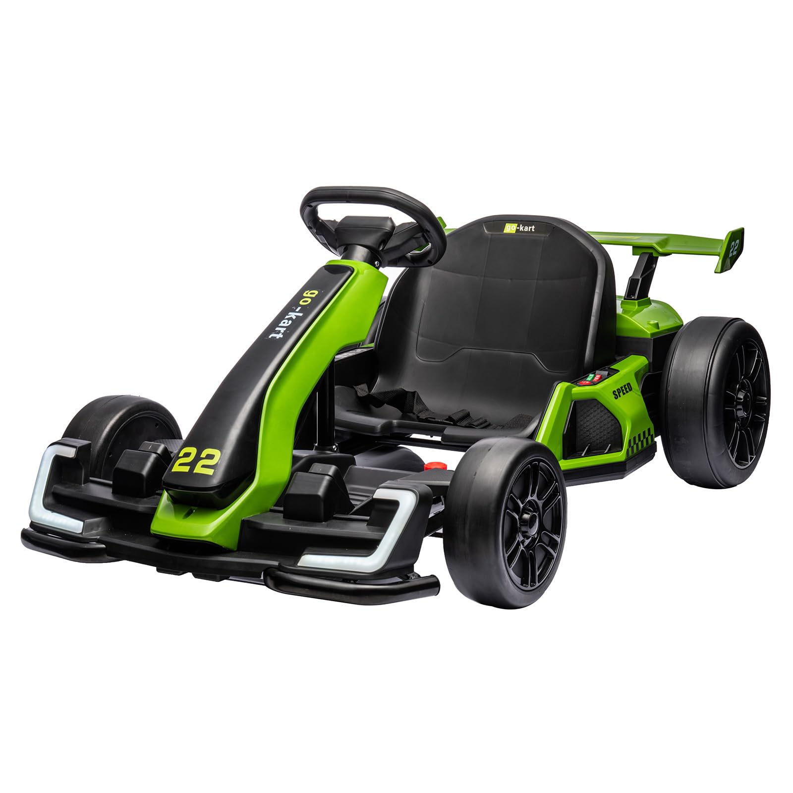 Garvee Ride - G Series: 24V Electric Go Kart, with 300W Strong Motor, Drift/Sport Mode, Big Battery, Eva Tire,Length Adjustment for Outdoor Racing Toy-Green