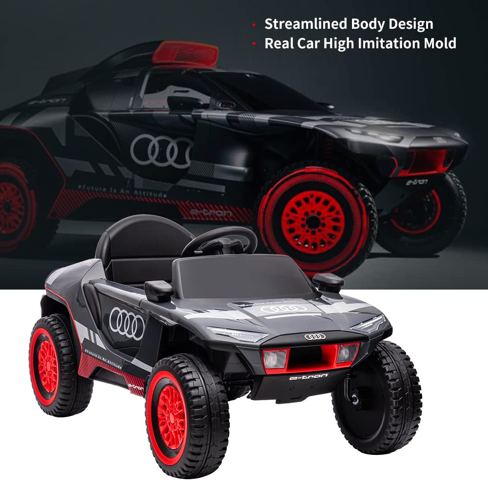 Garvee 12V RS E-tron Kids Ride-On Car: Remote Control, Dual 35W Motors, Spring Suspension, LED Lights, Horn, EVA Tires, for Ages 3-8