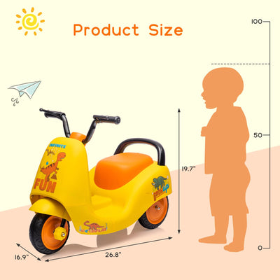 Garvee 6V Ride-On Motorcycle for Toddlers: Battery Powered, Music, Pedal, 3 Wheels, for Ages 3-6