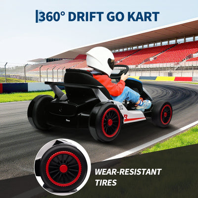 Garvee Ride - G Series: 6+,24V Drift Kart with 2X200W Strong Motor, 7AH Big Battery, Electric Pedals, Electric Go Kart Outdoor Race Toy - Blue