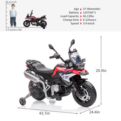 Garvee Ride - P Series: 12V 7AH Kids Motorcycle + High/Low Speed + EVA Tire + LED Headlights + Spring Suspension + Music + Training Wheels + Boys and Girls