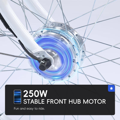 Garvee Adult Tricycle 7-Speed 26-Inch 3-Wheel Bike with Basket 250W Motor 36V Battery LED Headlight for Women Seniors Men