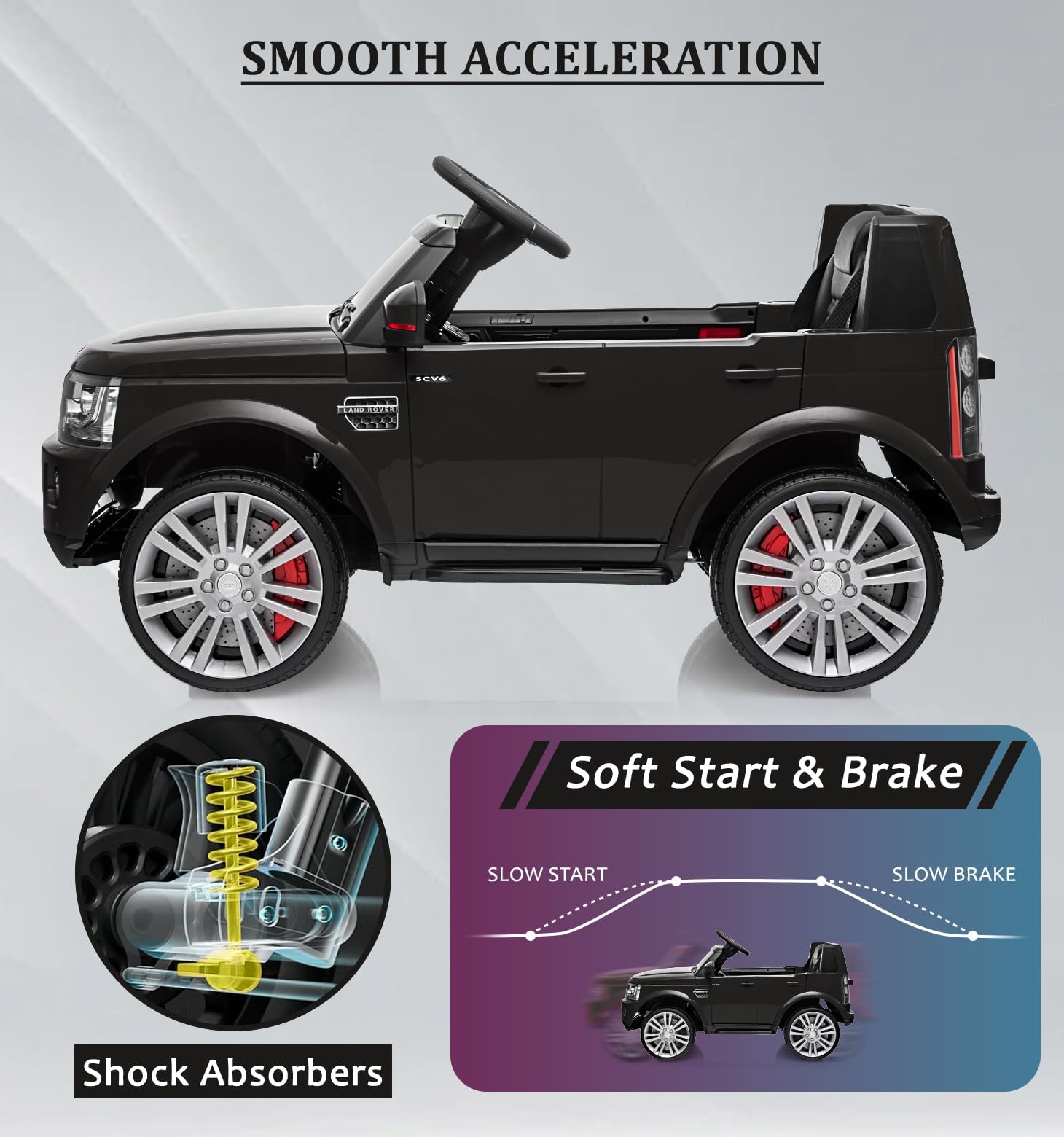 Garvee Ride - P Series: 12V 4.5 MPH + Parent Remote Control, Music Player + LED Lights + Realistic Dashboard + USB Interface + Kids Ages 3-8
