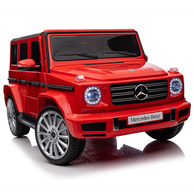 Garvee 12V Kids Ride On Car, Licensed Mercedes-Benz G500 Electric Vehicles w/Parent Remote Control, 4xSpring Suspension, 3 Speeds, Rocking, LED Lights, Battery Powered Ride on Toy for Boys Girls, Red