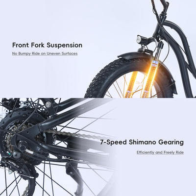 Garvee Beach Electric Cycle, 750W Brushless Motor, 26" Mountain Bike for Adults, 48V/16Ah Removable Battery, Max Speed 32 Miles/Hour, Use Larger Size Display,7 Gears e-Bike,4 Modes