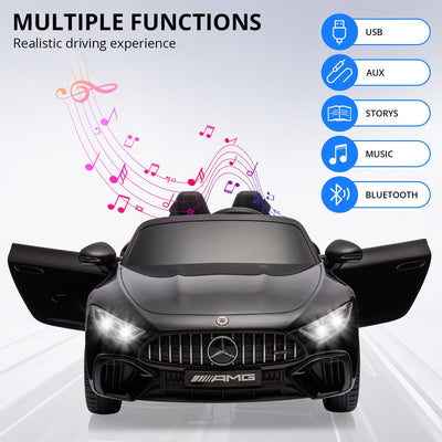 Garvee 12V Mercedes-Benz SL63 Ride-On Car: Remote Control, 2x35W Motors, 3-8 MPH, LED Lights, MP3, USB, Bluetooth, for Ages 3-7