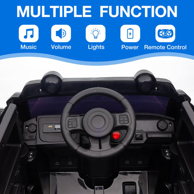 Garvee Ride - P Series: 12V 2-Seater Kids Ride-On Car: Remote Control, Music, LED Lights, for Ages 3-8