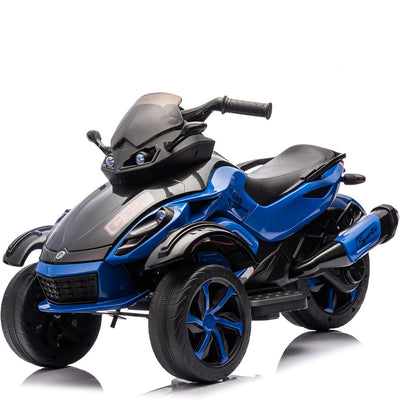 Garvee 12V Dual Motor Kids Electric Ride-On Car & 3-Wheel ATV – 4 MPH, LED Lights & Music, 66 lbs Capacity, Outdoor Off-Road Battery Powered Toy Gift for Boys & Girls Ages 3-8 – Blue