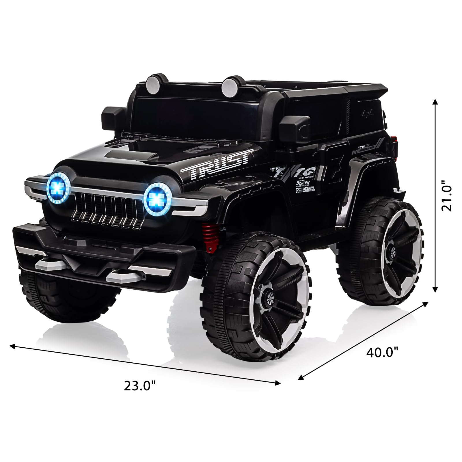Garvee Ride - P Series: 12V 2-Seater Kids Ride-On Car: Remote Control, Music, LED Lights, for Ages 3-8